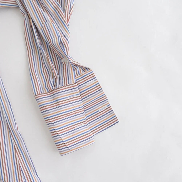 Vintage Burberry London  Multi-colour Striped Button Down Dress Shirt - Picture 6 of 14